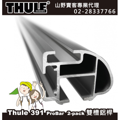 【山野賣客】 Thule 391 都樂 雙槽鋁桿135公分 Thule Heavy-Duty Bar 雙槽鋁合金強化桿