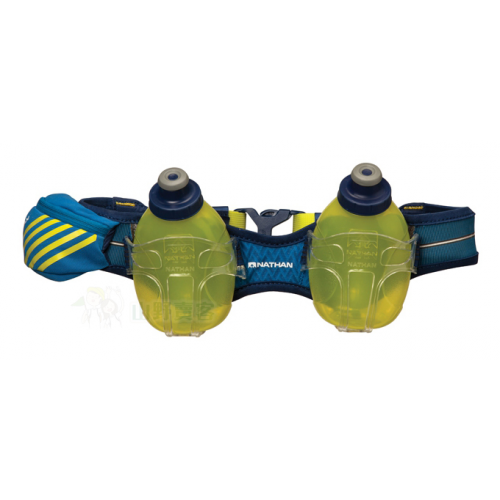 【山野賣客】美國NATHAN Mercury2 水星雙水壺腰包(藍) NA4632NU 跑步腰包 運動腰包 彈性拉鍊袋